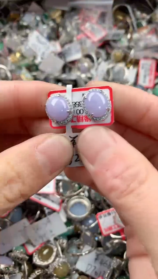 银S925镶嵌戒指翡翠555   10