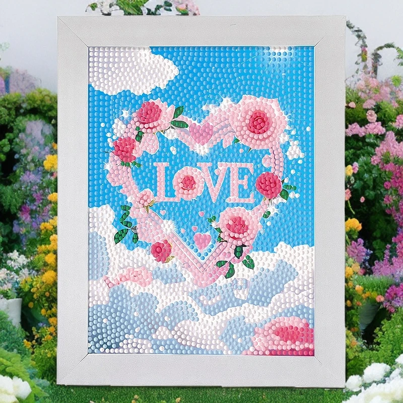 新款情侣手工钻石贴画diy材料包送闺蜜女友七夕520生日创意礼物