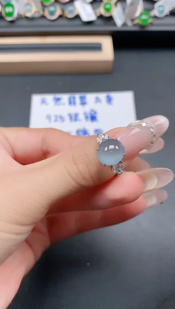 银S925镶嵌戒指翡翠11111