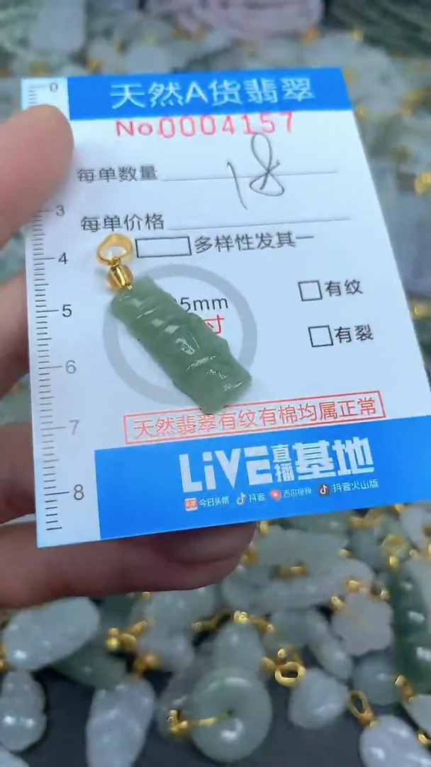 颈饰未镶嵌翡翠颈饰未镶嵌翡翠净货挂件-4157