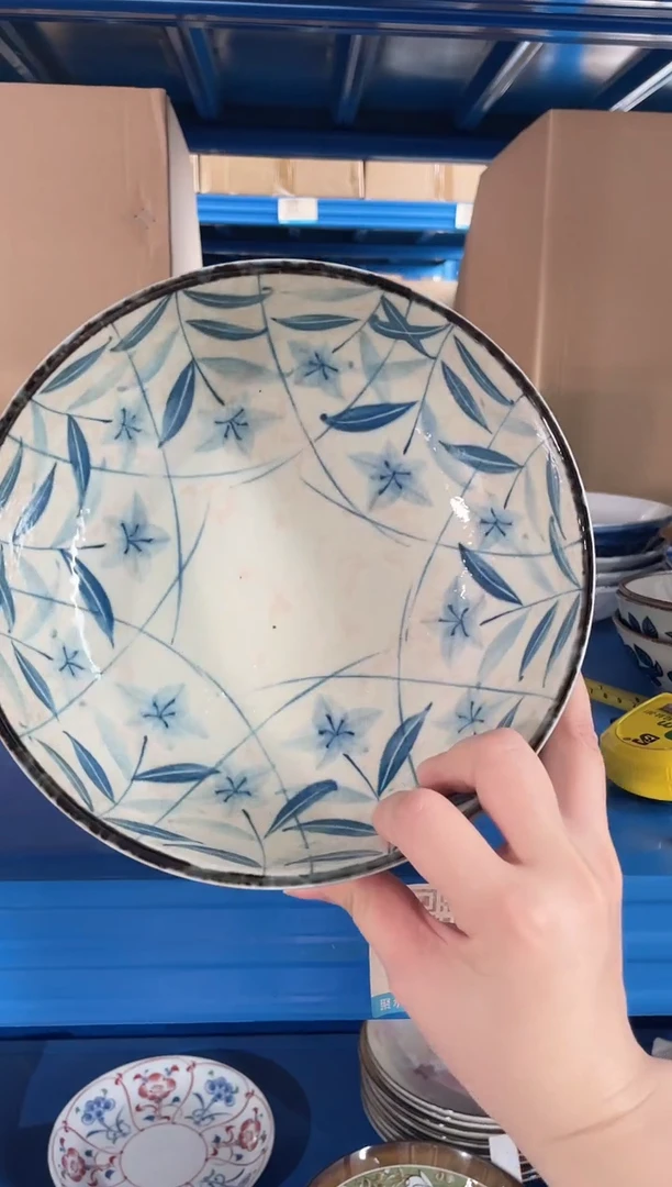 陶瓷黄泥桔梗7.7英寸钵 微瑕