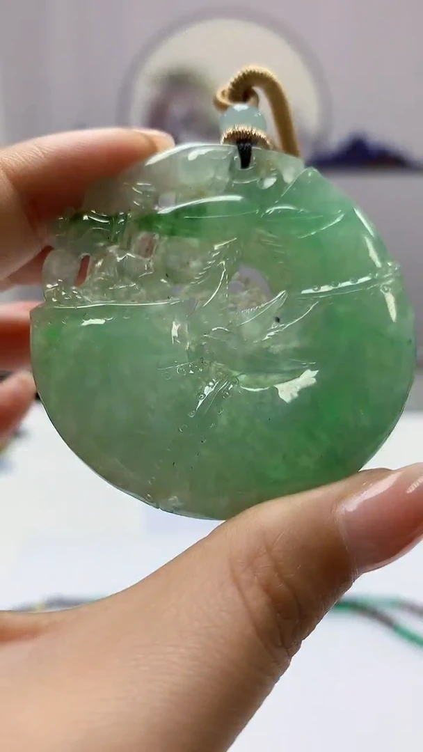 【闪购商品】定制翡翠未镶嵌5145ms-毛货138竹节赠珠链