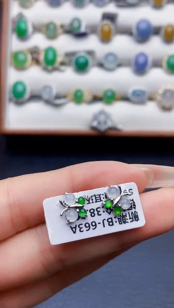 银S925镶嵌戒指翡翠1028