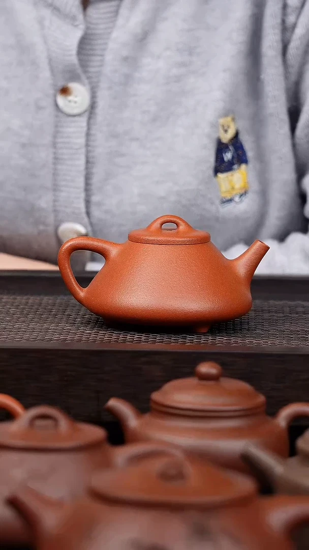 【闪购商品】紫砂茶壶子冶 180cc 红降坡 高纯度