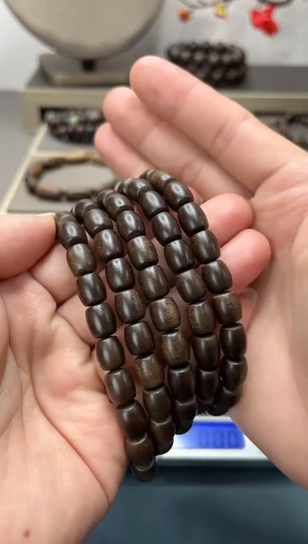 【闪购商品】沉香手串越南芽庄白奇楠玉化料8mm108颗桶珠