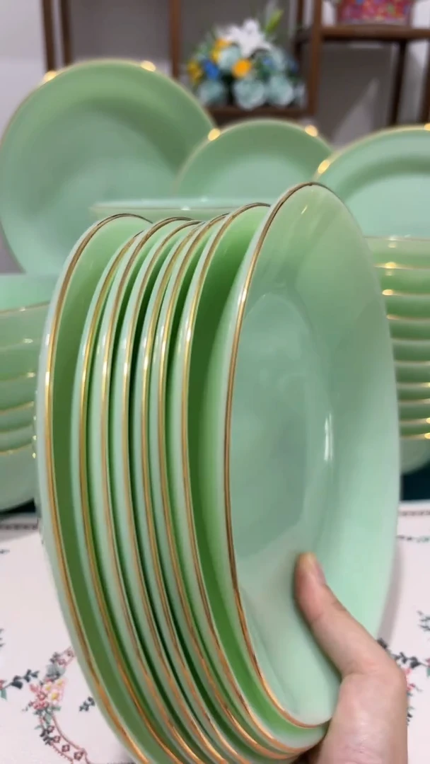 8英寸深盘10个  玉瓷【贝美】