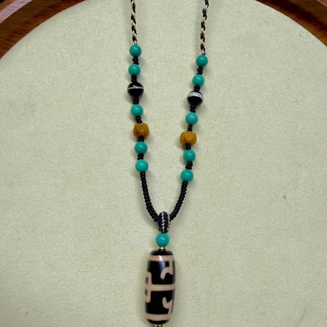 【灰姑娘原创】无界天珠小清新编绳项链M3570