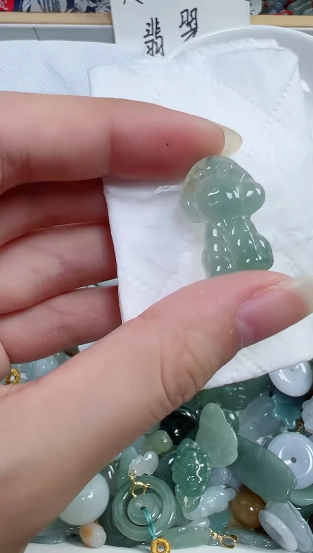 翡翠裸石123号链接，A货翡翠