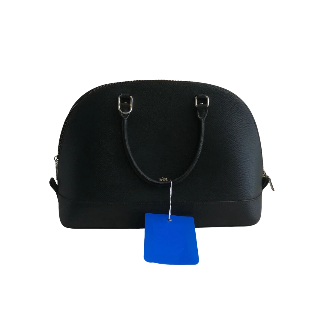 95新 COACH/蔻驰 Coach 黑色皮质贝壳包 031637