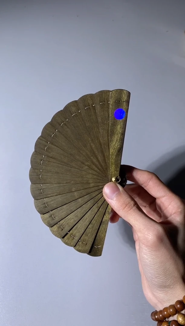 【闪购商品】金丝楠244号10cm乌木金丝楠小叶桢楠掌中扇