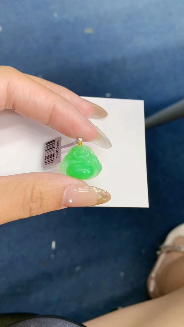 翡翠18K金镶嵌颈饰             8