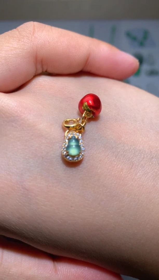 翡翠银S925镶嵌颈饰净货