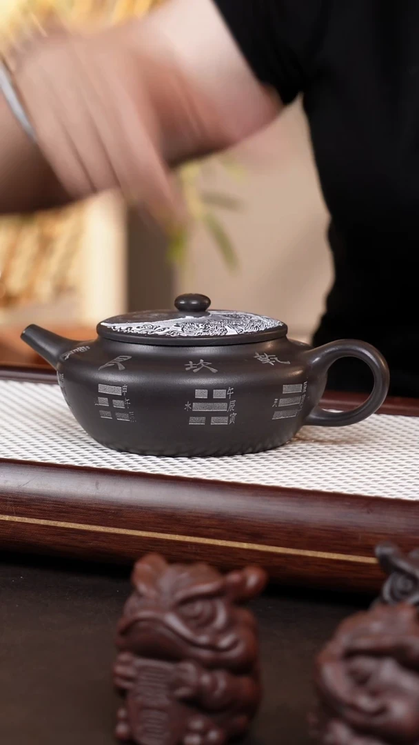 茶壶紫砂紫砂扁尘