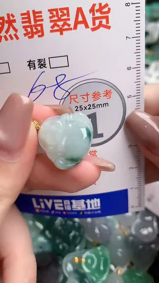 翡翠18K金镶嵌颈饰23000424