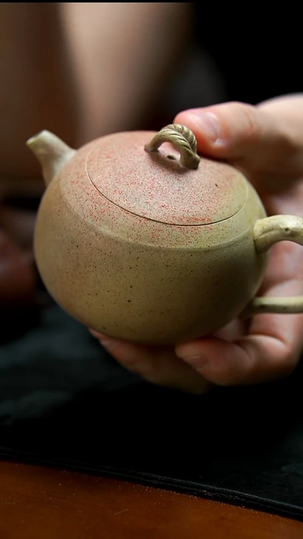 茶壶紫砂柴烧桃子壶