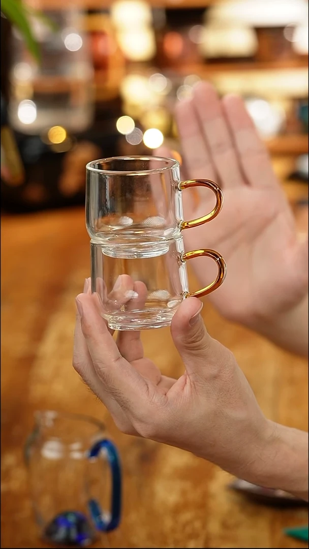 暗香疏影/水月杯2入/琥珀/不批发