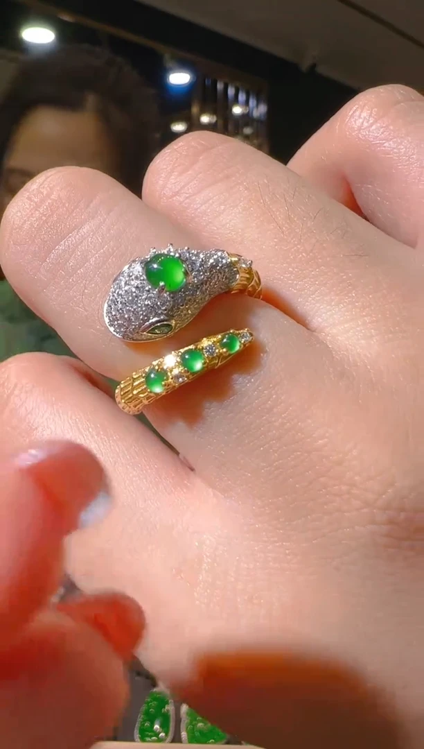 【闪购商品】翡翠戒指银S925镶嵌002（多样性发货）