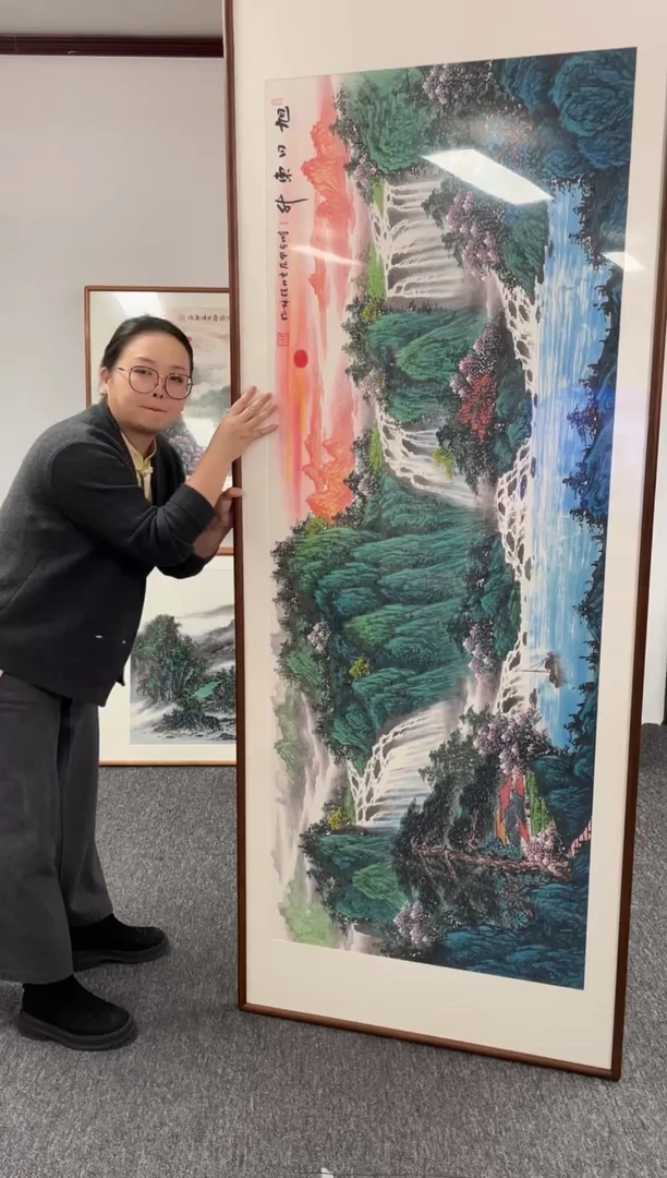 【闪购商品】国画旭日东升210*80刘佳林老师