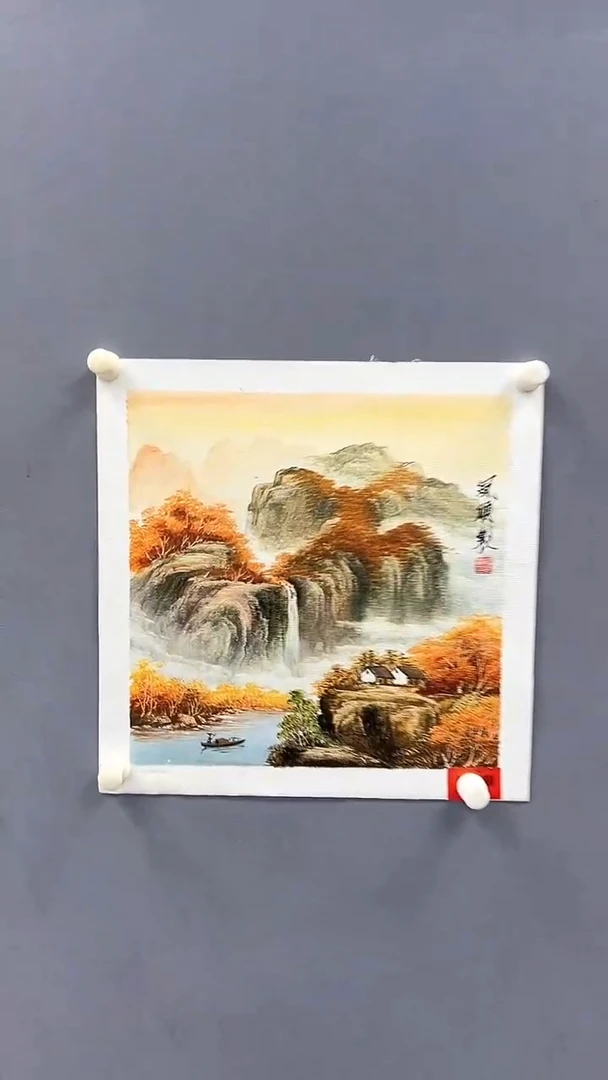国画杨风顺绘画1pc油画山水