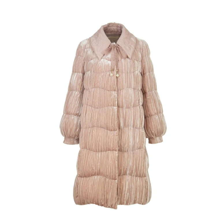 【媛媛专享】朝峰秋冬轻奢时尚长款羽绒外套CFE5E820-8052Y