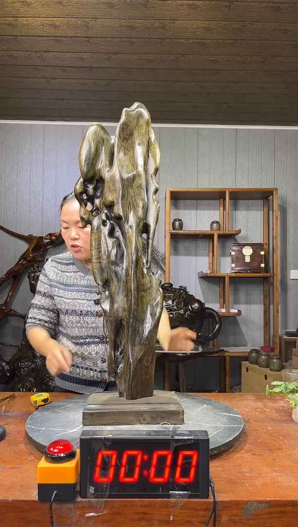 金丝楠星****g阴沉木随行摆件