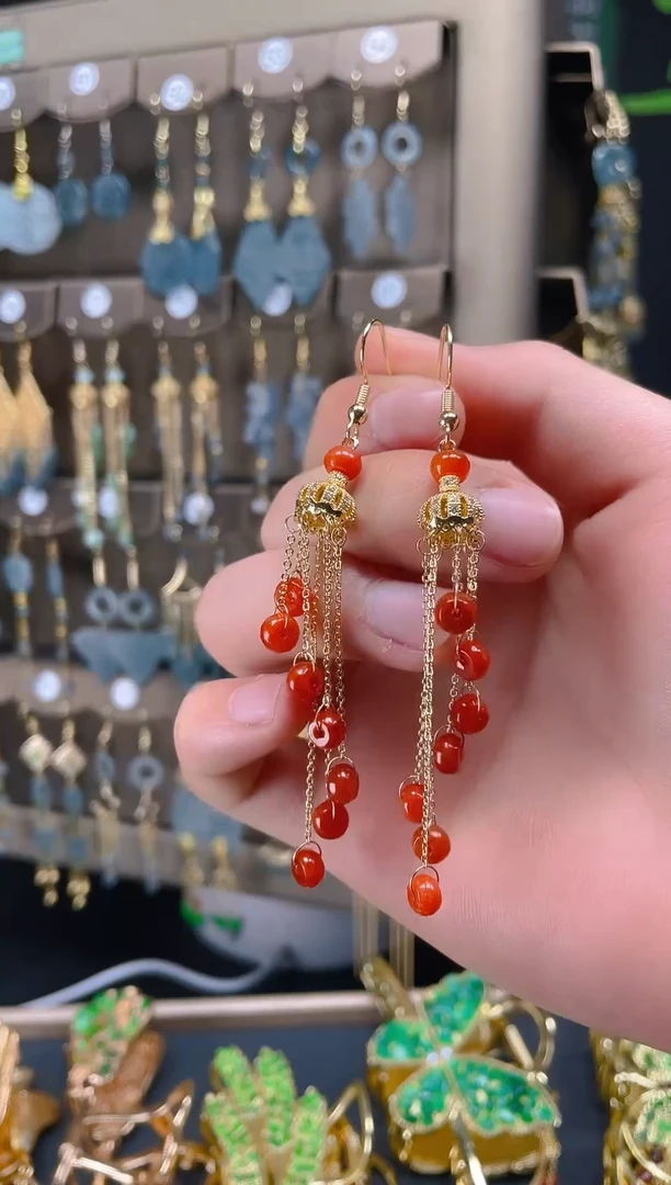 【闪购商品】翡翠耳饰合金0121翡翠饰品一个