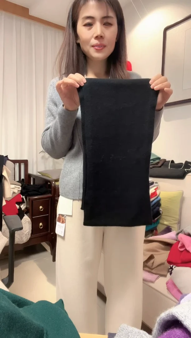 特价黑色羊绒围巾