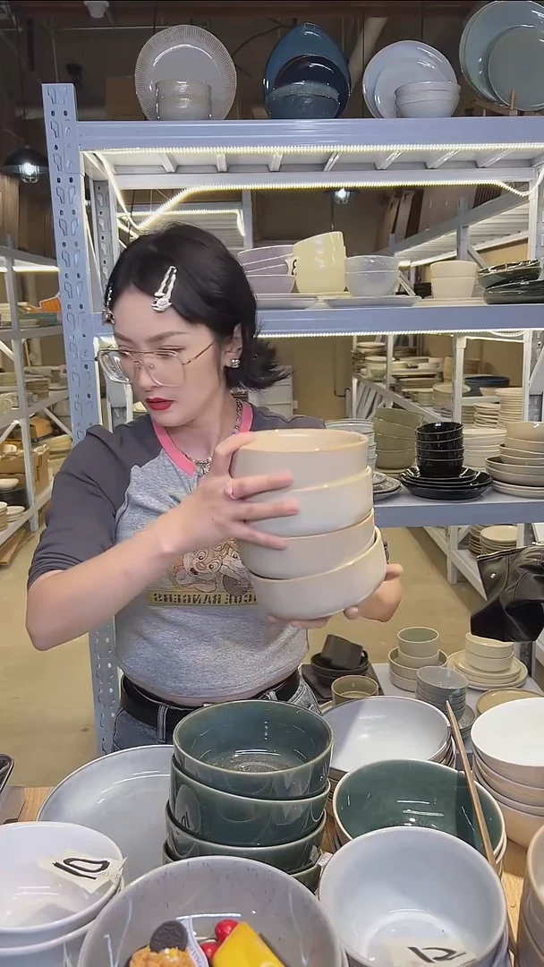 瓷161大盘外贸尾货高温釉下彩陶瓷餐具默认微瑕