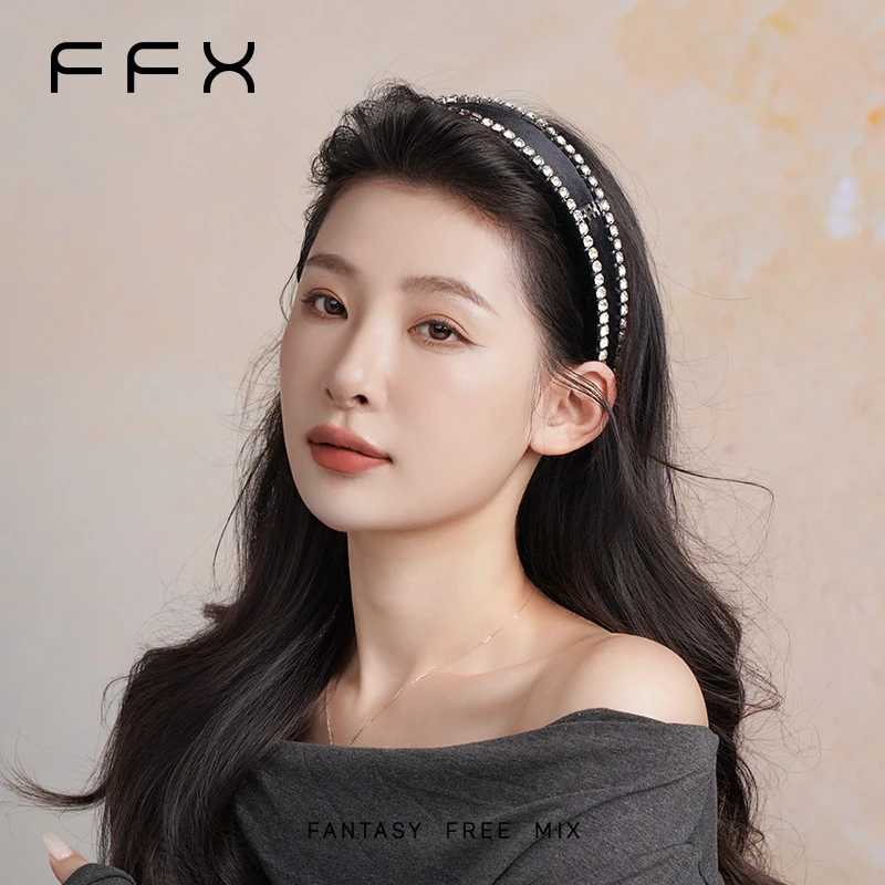 FFX弗弗西【夜宴】高级定制轻奢大钻超闪宽版发箍