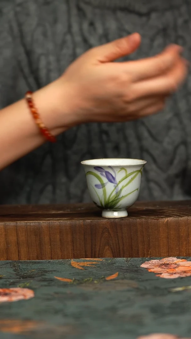 杯釉下彩手工手绘同款陶器