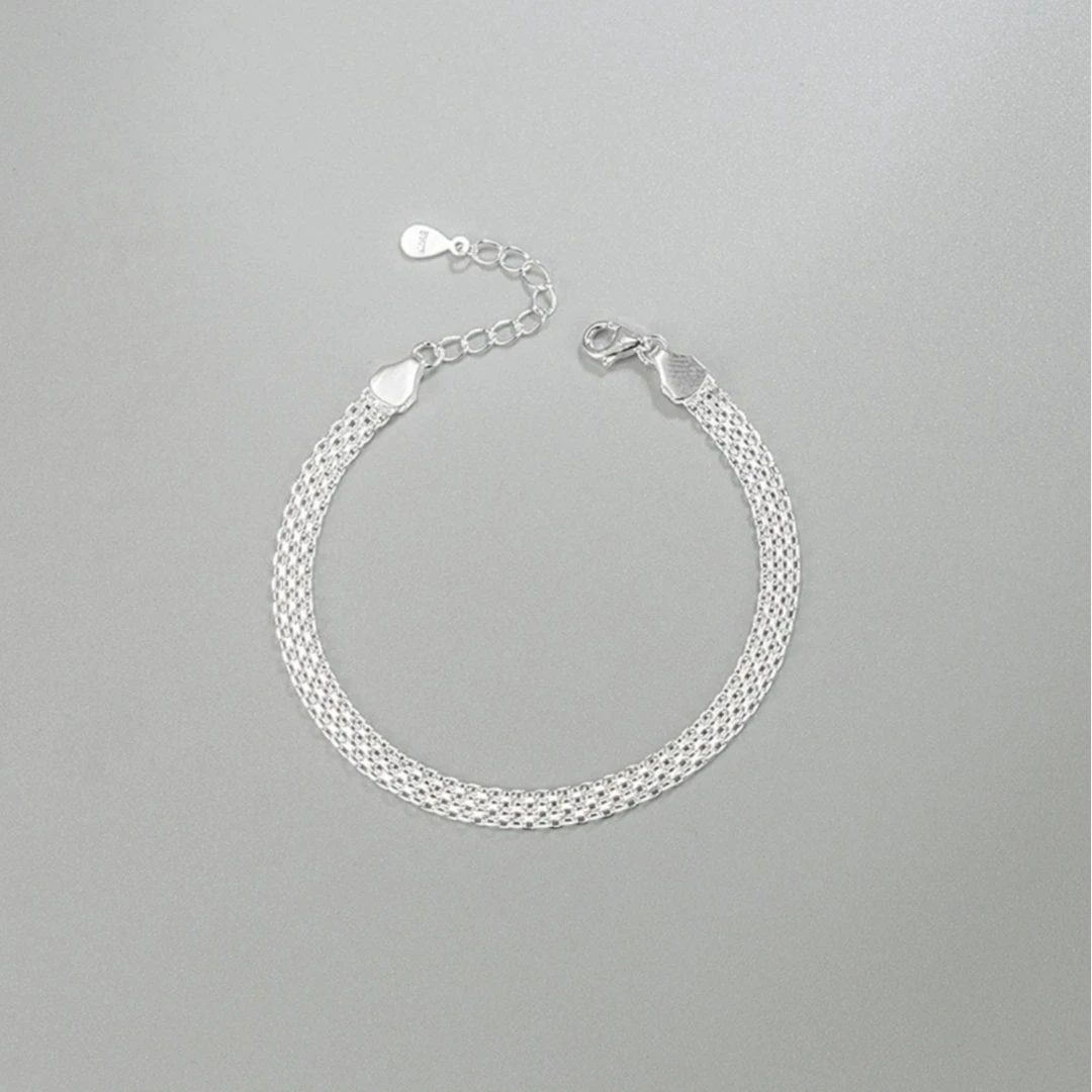 925银手链 【蕾丝手链】气质轻奢时尚百搭简约素款手链女神