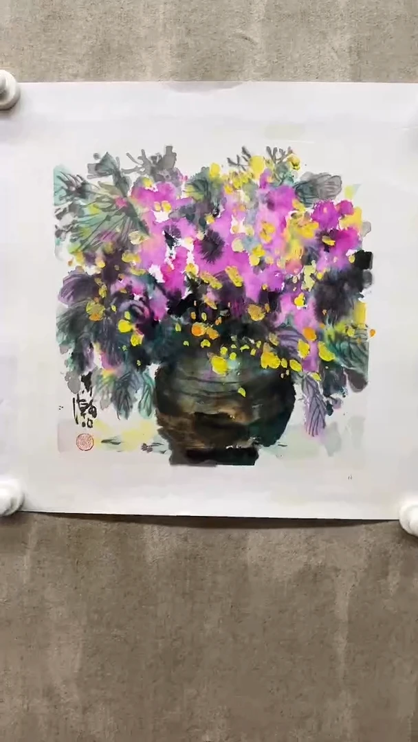 国画萧翰-1平尺-瓶画