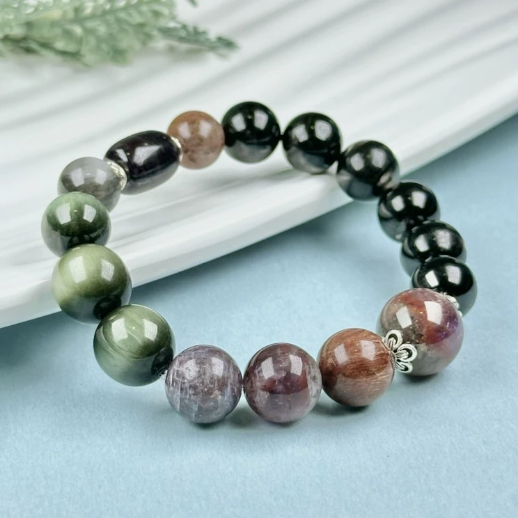 水晶多宝极光23猫眼金运全开手链（多样性发一）