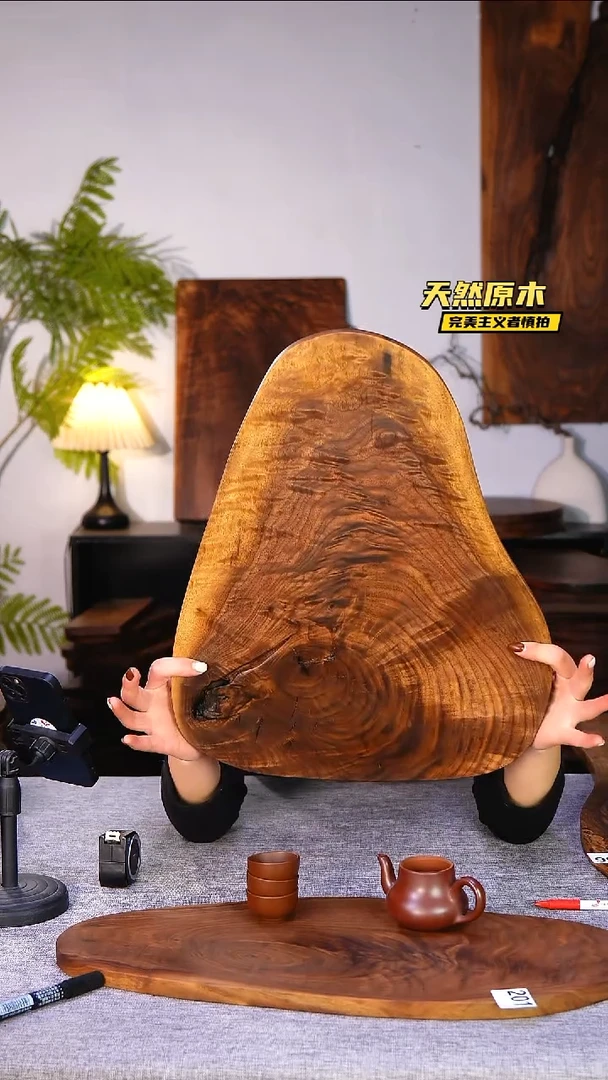 木北美黑胡桃原木.干裂疤结不属于商品质量问题完美主义者慎拍