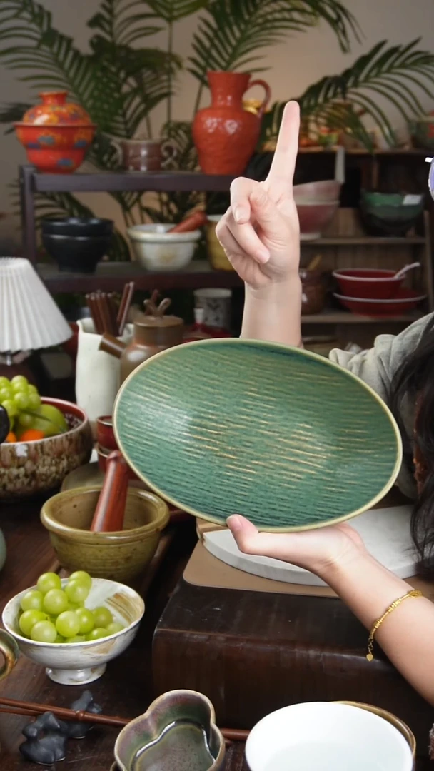 碗景德镇手工高温餐具海棠