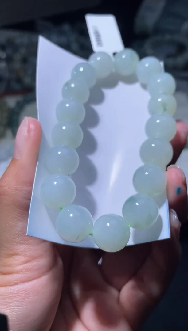 定制翡翠未镶嵌天然缅甸A货翡翠手串21