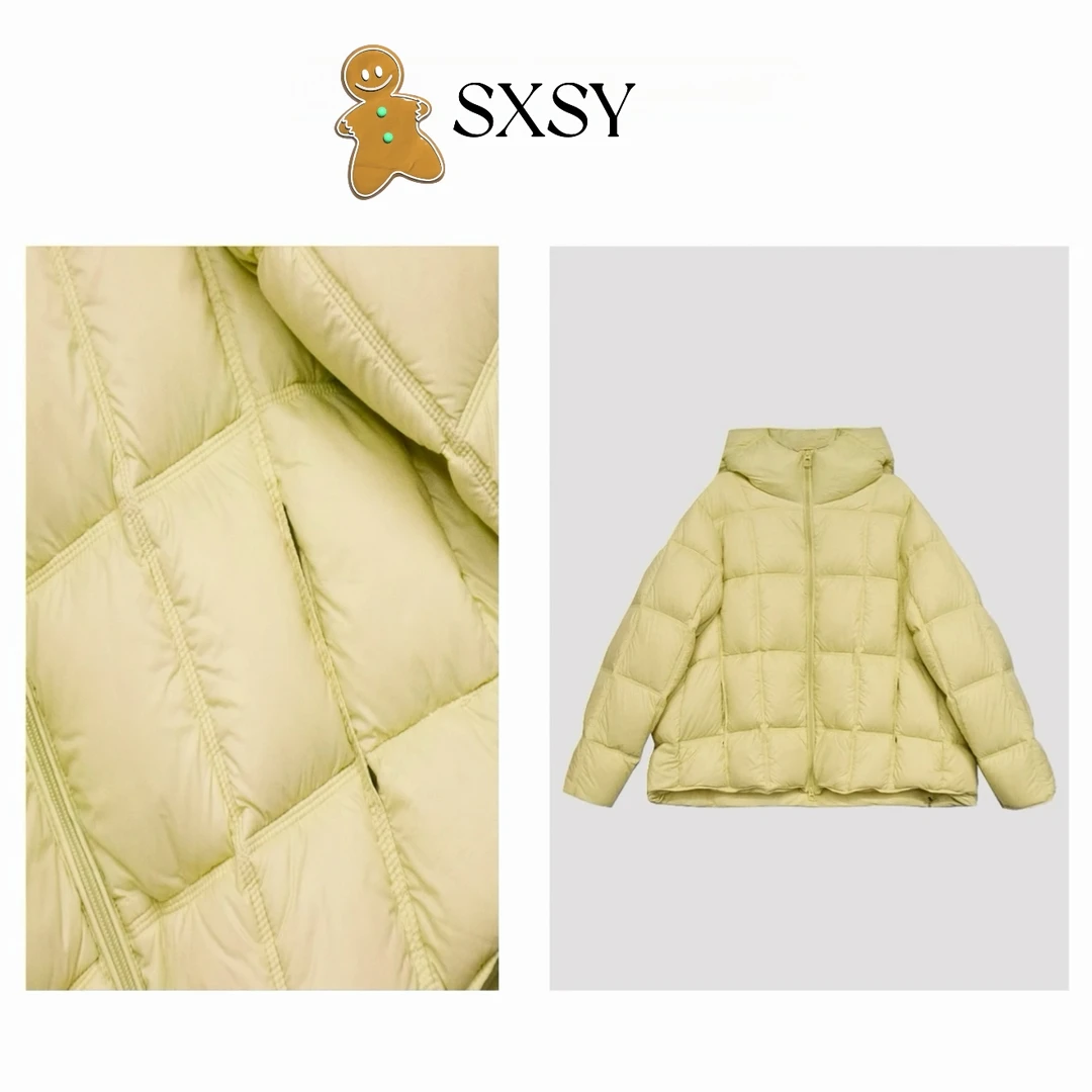 【美美轻奢】90白鹅绒新款韩版羽绒服女连帽云朵泡芙宽松短款