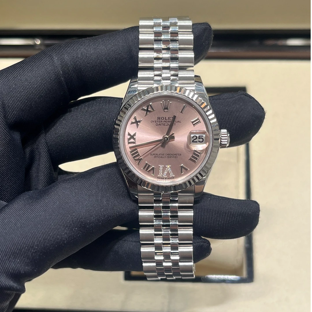 95新 Rolex/劳力士 劳力士女装日志278274粉罗.25年全套