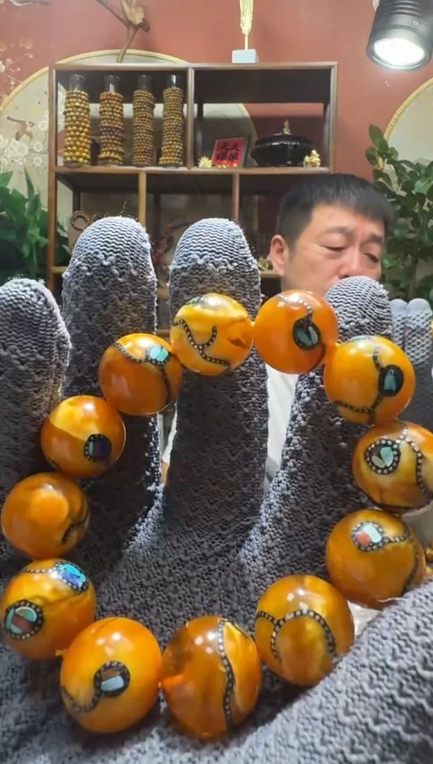 蜜蜡颈饰未镶嵌心****玉7563天然蜜蜡珠宝奇石全都保真