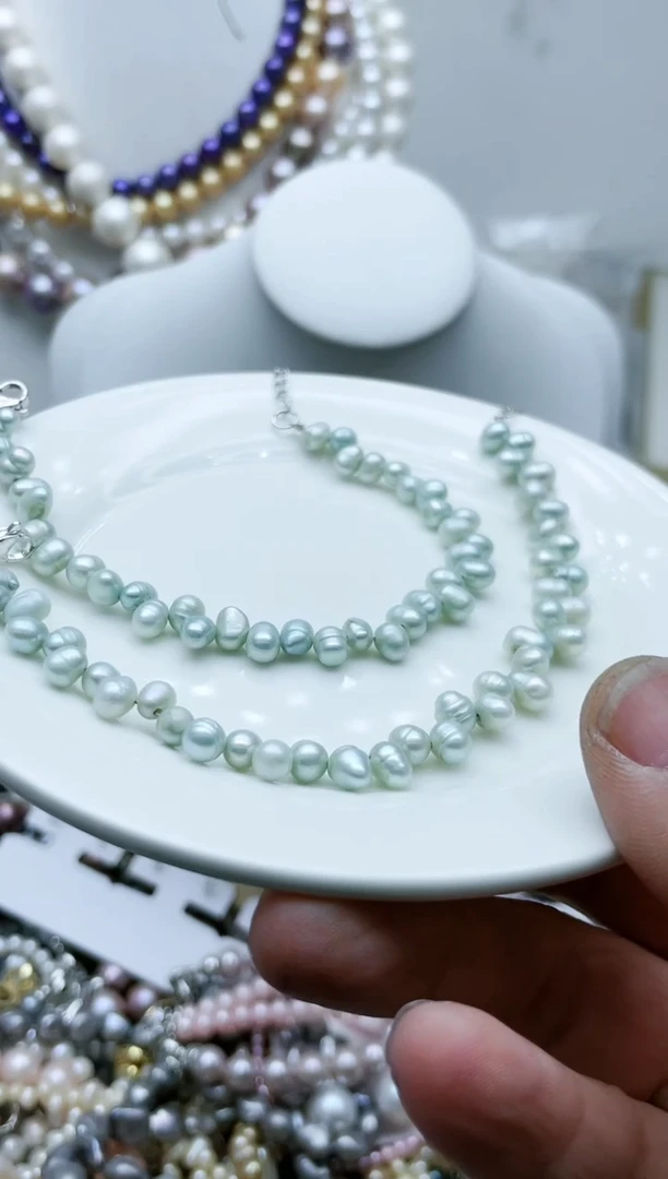 【闪购商品】淡水珍珠颈饰钛钢10