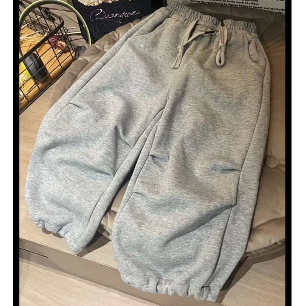 508024 韩版男女童新款时尚儿童洋气百搭休闲裤