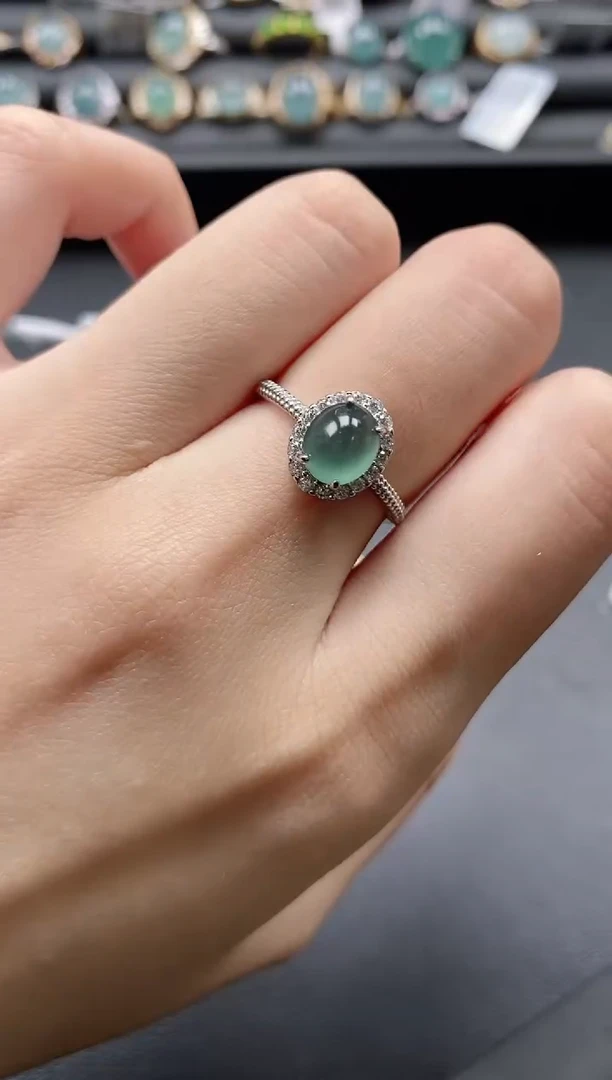 【闪购商品】翡翠戒指银S925镶嵌1111