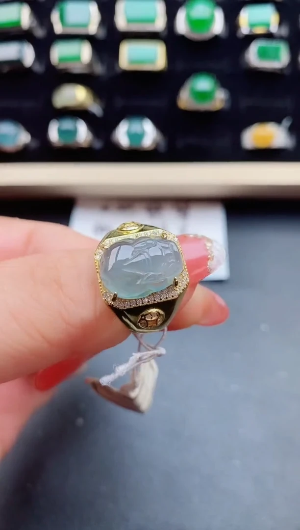 【闪购商品】翡翠戒指银S925镶嵌508550