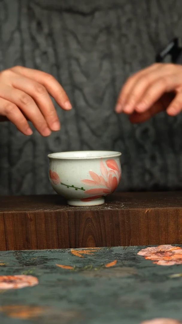 杯釉下彩手工手绘同款陶器