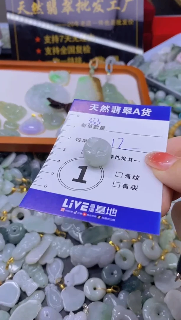 颈饰未镶嵌翡翠天然翡翠A货批量多样性发一件