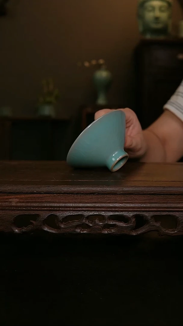 摆件放手工斗笠杯