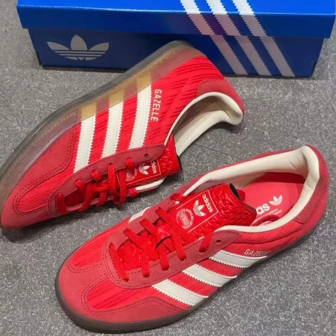 adidas三叶草GAZELLE INDOOR跑者美学舒适百搭经典耐磨低帮JS1411