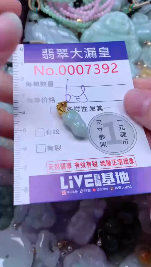 吊坠(不含链)未镶嵌翡翠7392