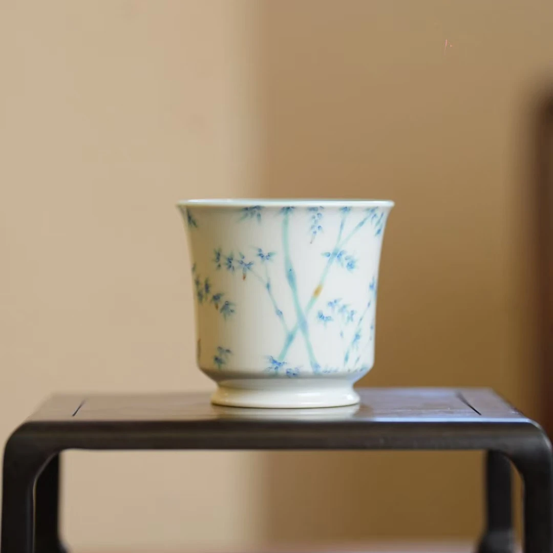 溢珍堂丨新竹马蹄杯 80ML 景德镇瓷器
