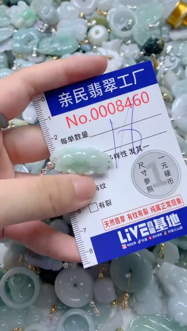 翡翠未镶嵌颈饰8460